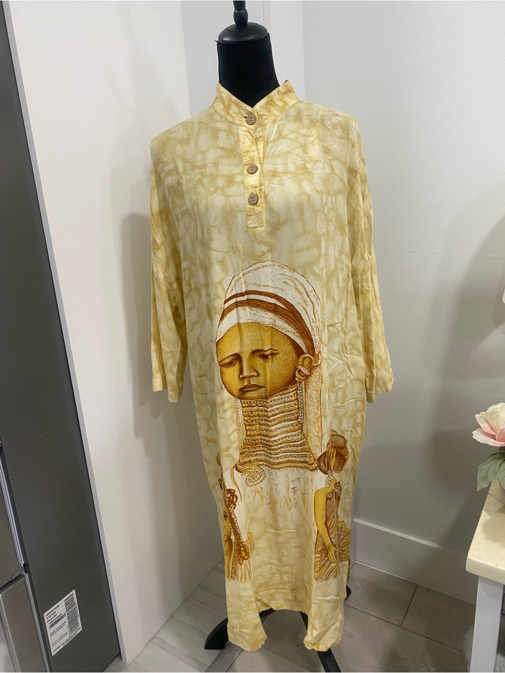 Freestyle Yellow Tie-Dye Rayon Shirt